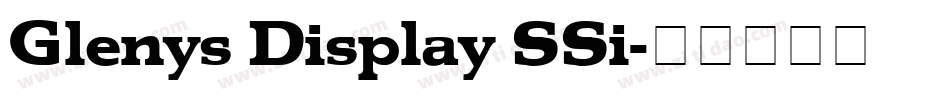 Glenys Display SSi字体转换